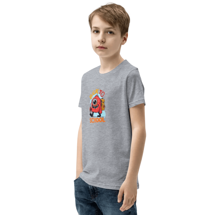 Cheerful Monster Back-to-School Youth T-Shirt product image (6)