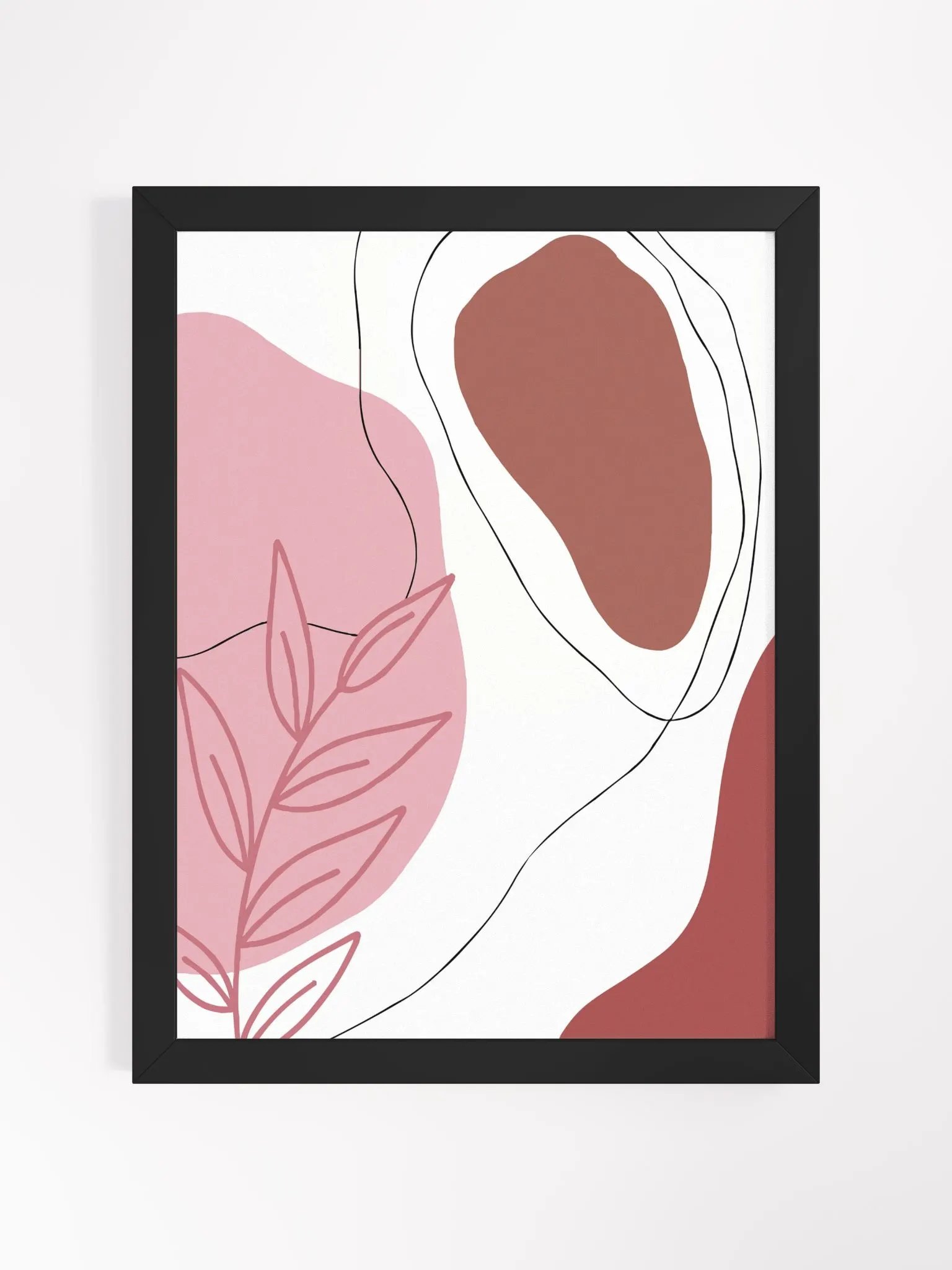 Organic Abstract Pink & Brown Poster product image (7)