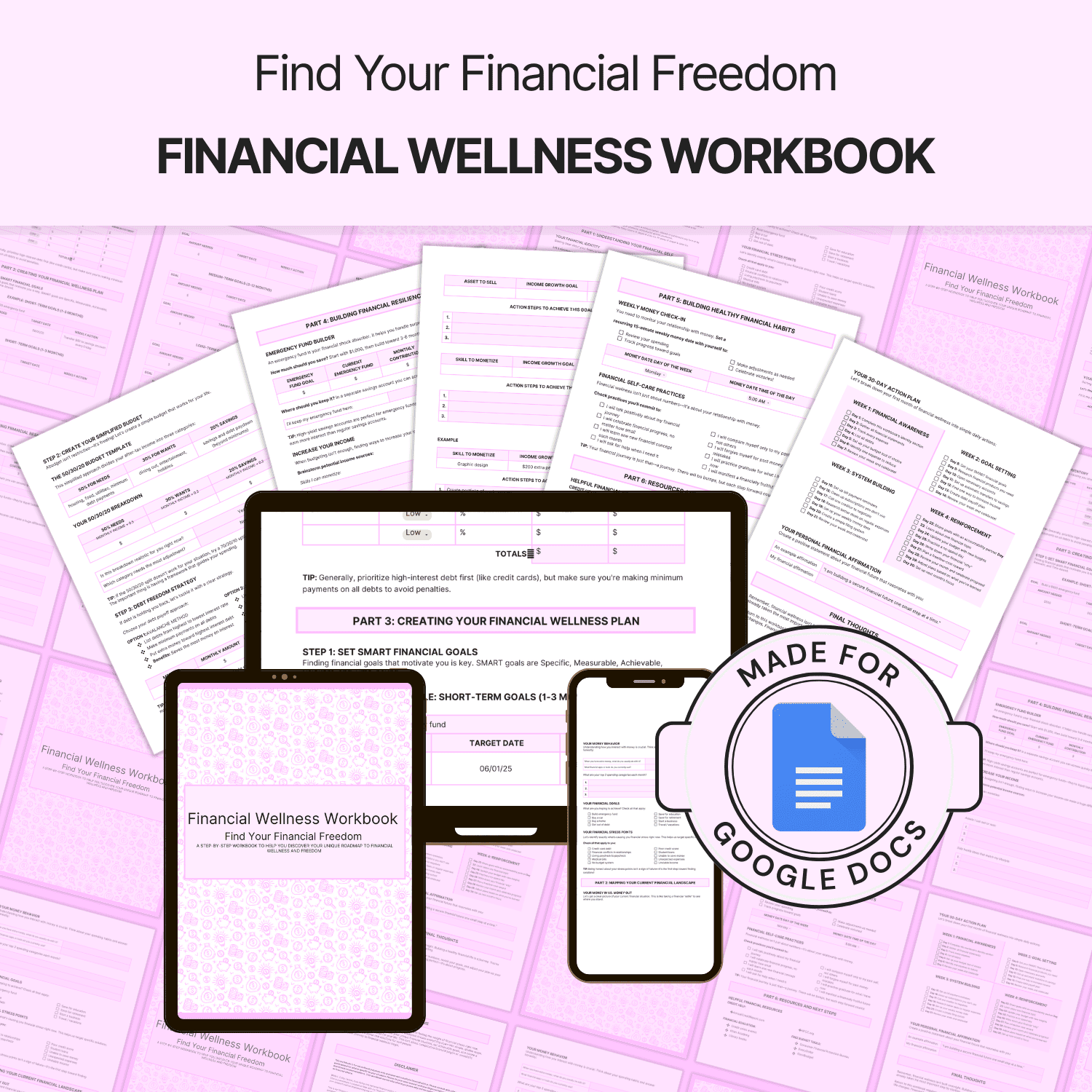 Financial Wellness Workbook - Google Docs product image (1)