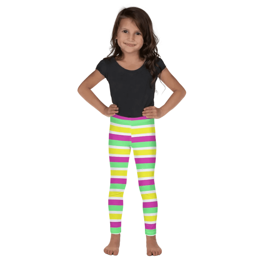 Colorful Spring Leggings for Girls with Stripes product image (3)