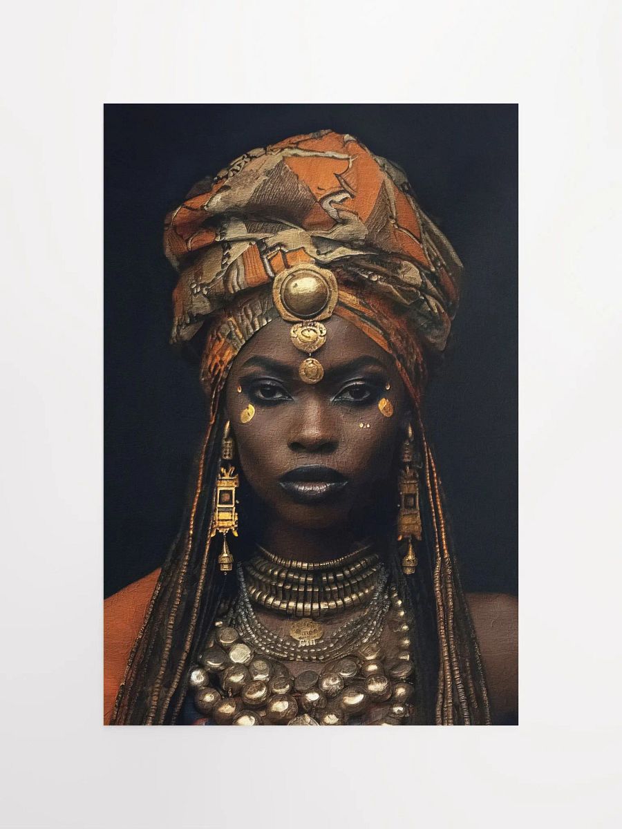 African Woman in Traditional Head Dress, Bronze Jewelry Poster Print, Unframed product image (5)