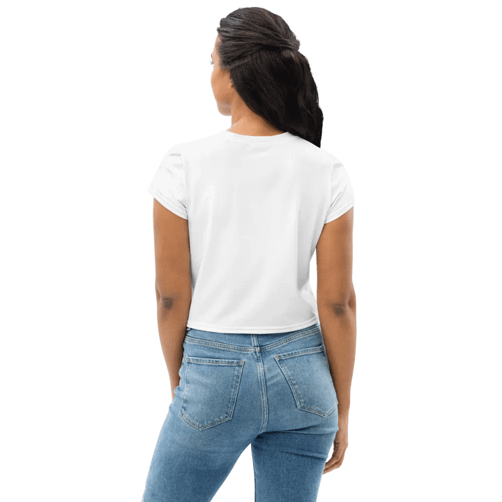 Zenith Women's Crop Tee - White, Mountain Peak Design product image (2)