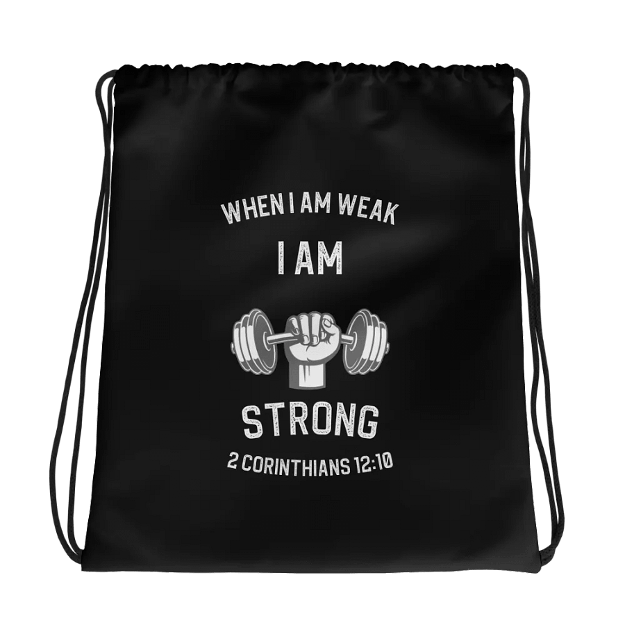 I Am Strong Drawstring Bag product image (1)