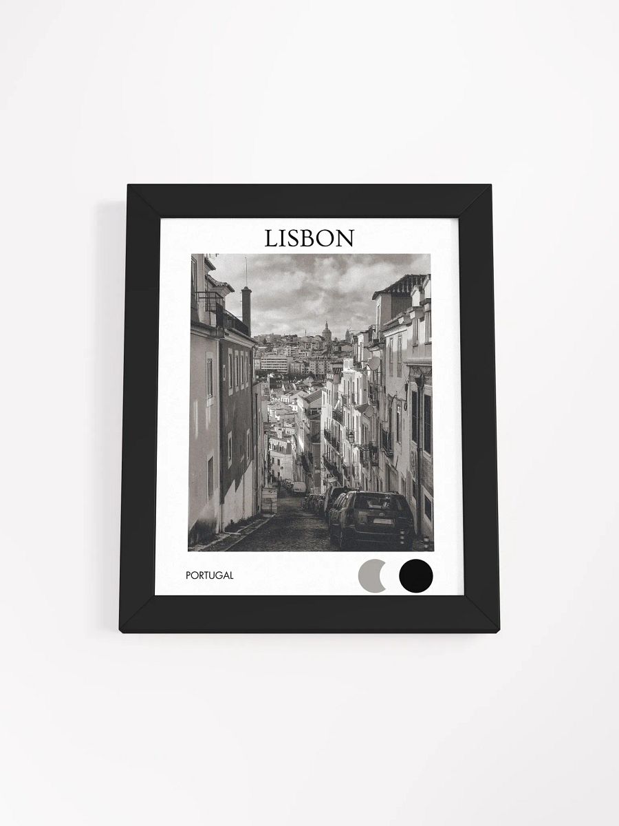 Streets of Lisbon I - Black & White - Framed product image (1)