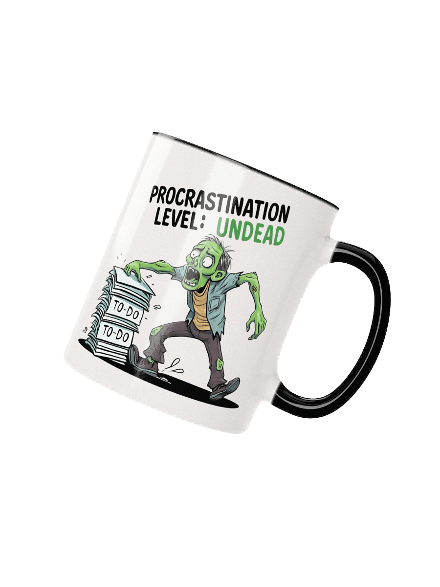 Halloween Procrastination Level: Undead Zombie Mug – Funny To-Do List Graphic Mug for Chronic Procrastinators product image (3)