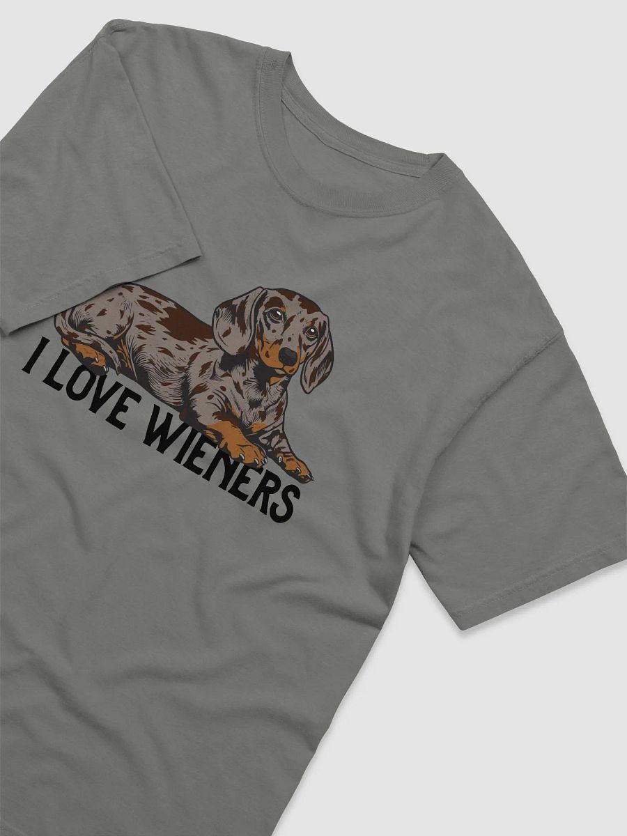 I Love Wieners T-Shirt of a Daschshund (Dapple | Funny T-Shirt for Wiener and Doxie Owners product image (26)