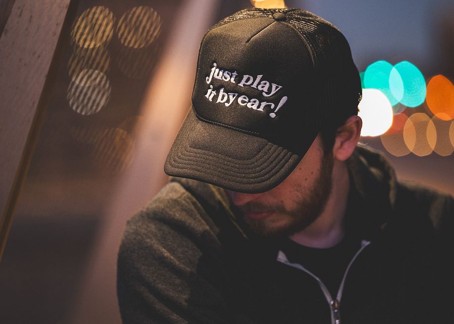 Embroidered Trucker Hat (Black) product image (2)