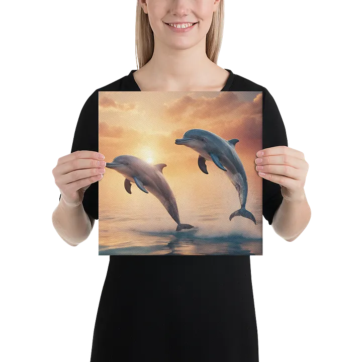 Dolphins Leaping From The Sea Wall Art product image (2)