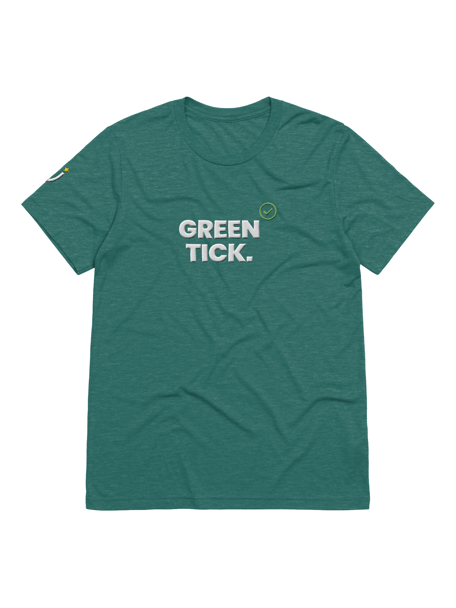 GREEN TICK Teal Triblend Short Sleeve T-Shirt product image (1)