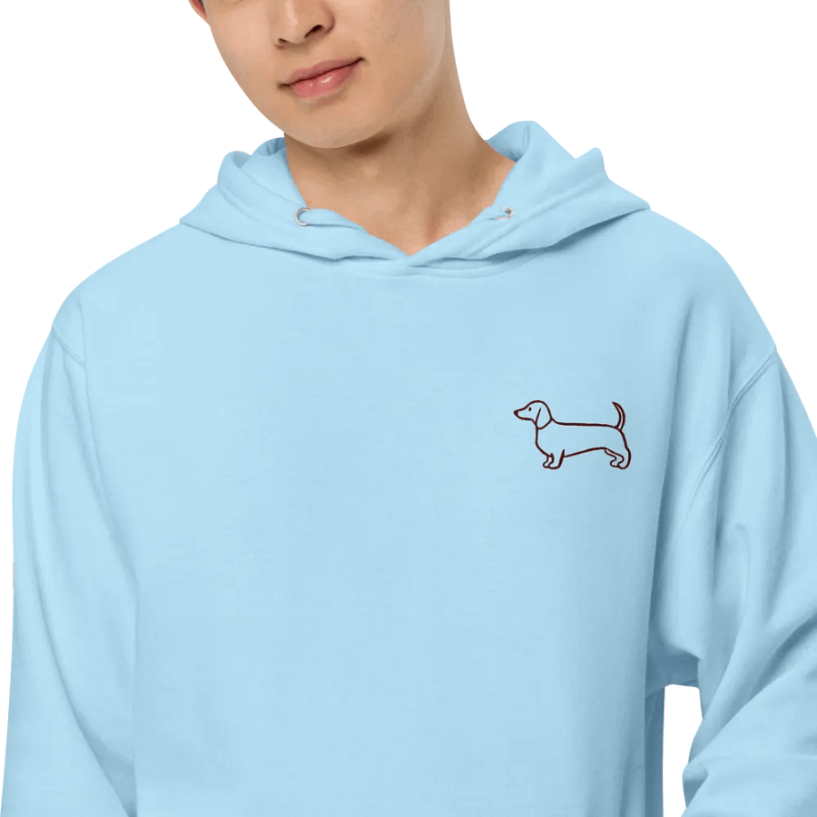 Embroidered Minimalist Dachshund Dog Outline Hoodie product image (6)
