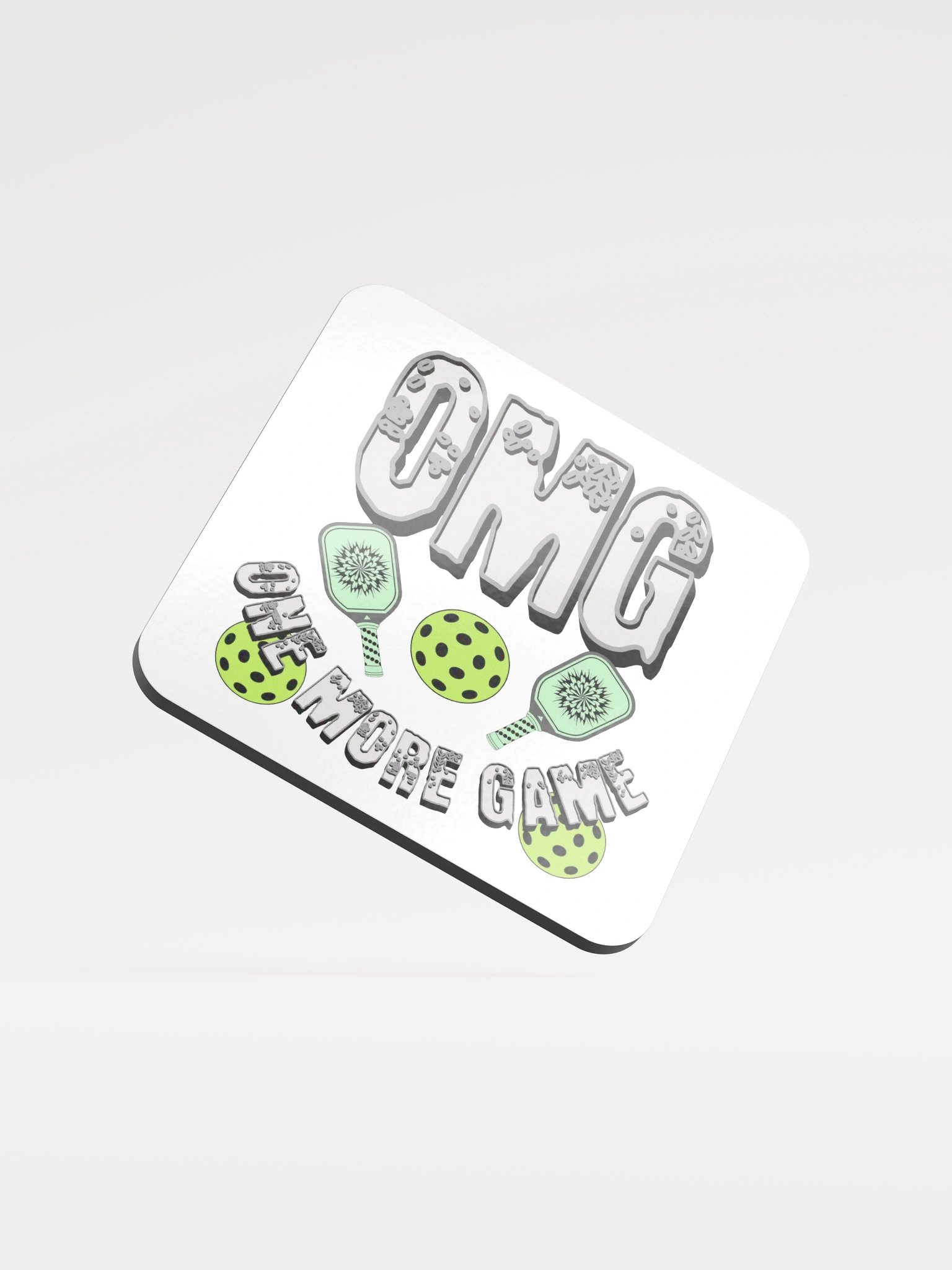 OMG One More Game Pickleball Block Madness Coasters product image (2)