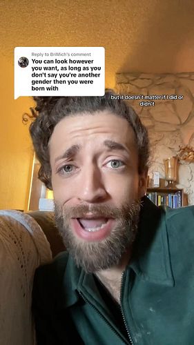 This is not a good take. Gender is not something you decide for other people. And it’s DEFINITELY not a good look to judge pe...
