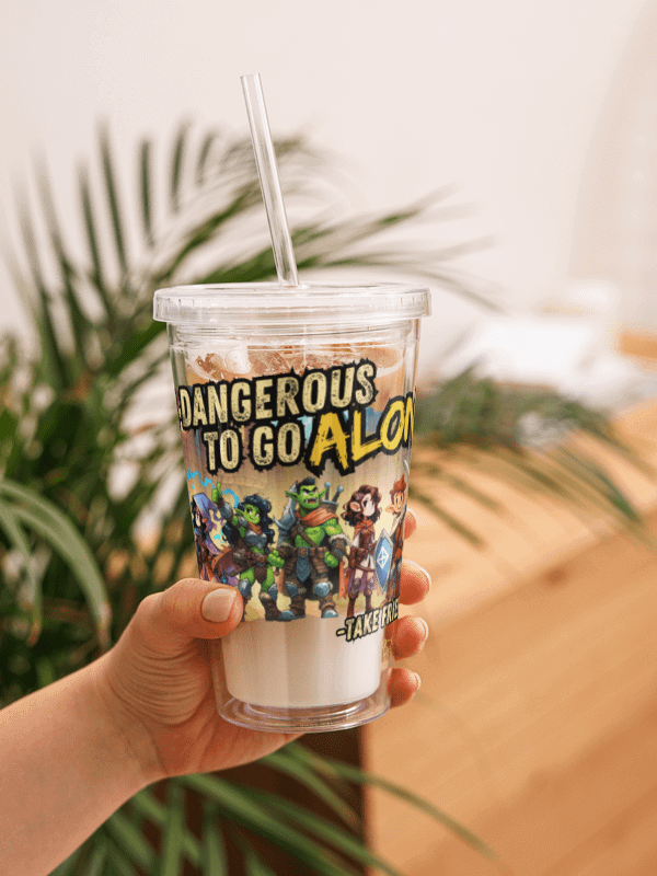 Sips & Squads Double Wall Clear Plastic Tumbler (16 oz) product image (1)