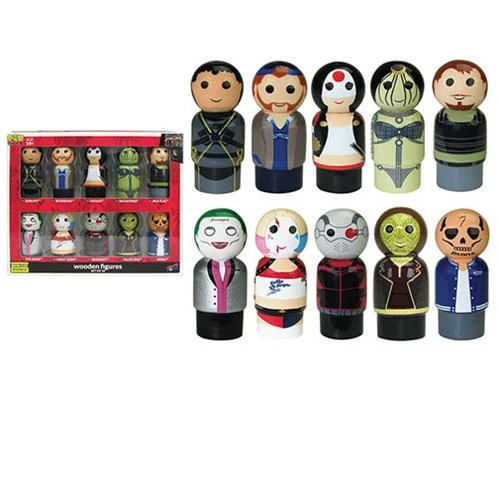 Suicide Squad Pin Mate Wooden Figure Set of 10 - Entertainment Earth Convention Exclusive product image (1)