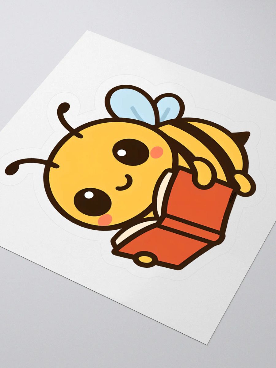 Adorable Bee with Book Sticker product image (3)