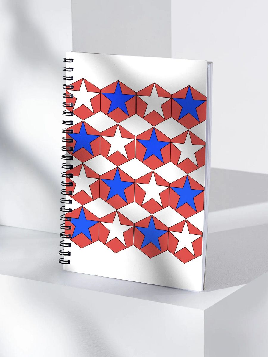 Stars Within Hexagons - Geometrical Design Spiral Notebook product image (3)