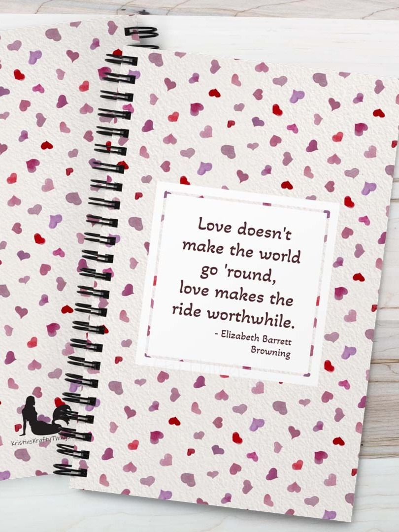 Love Makes the Ride Worthwhile Hearts Notebook product image (5)