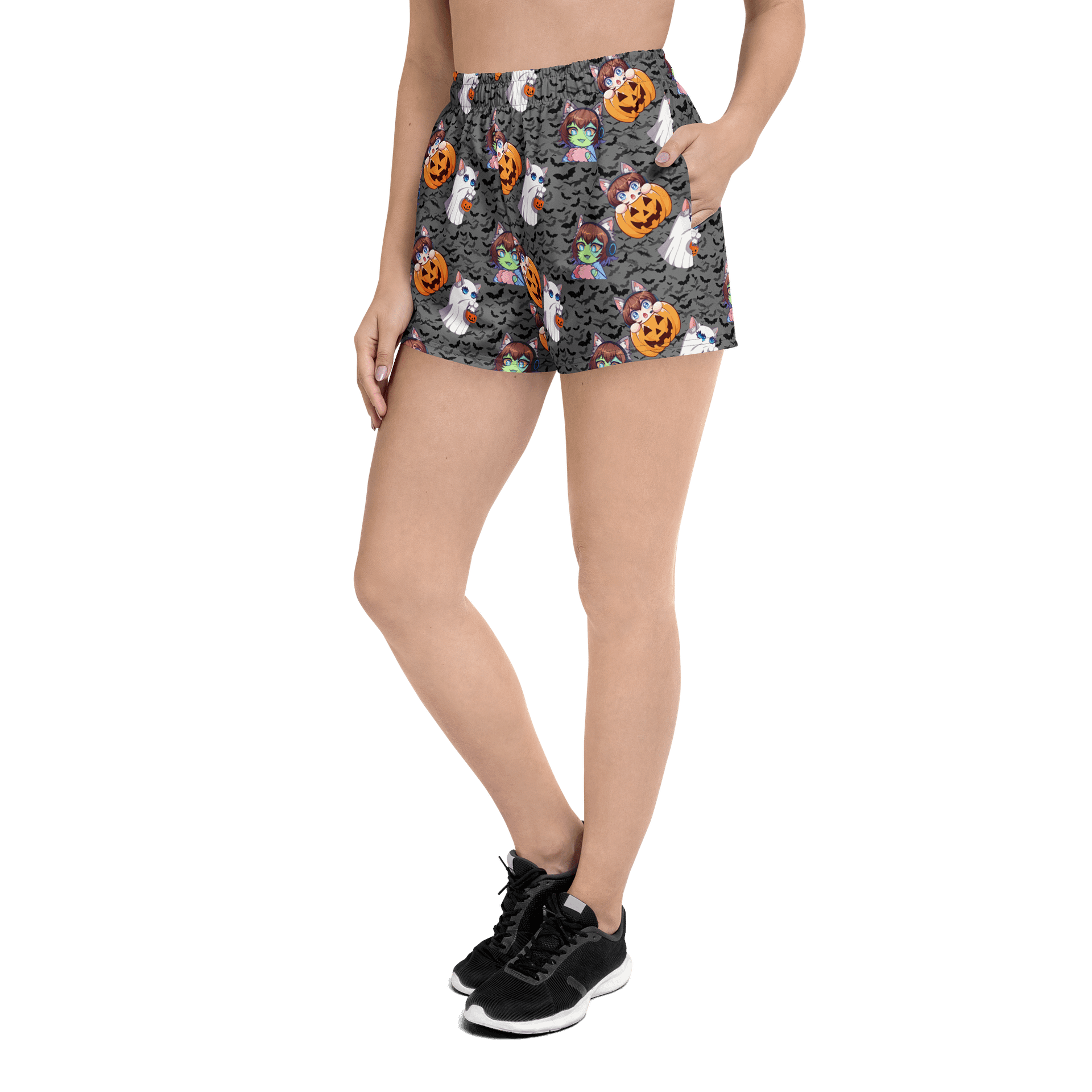 Cat-Tastic Halloween Unisex Short Shorts product image (2)