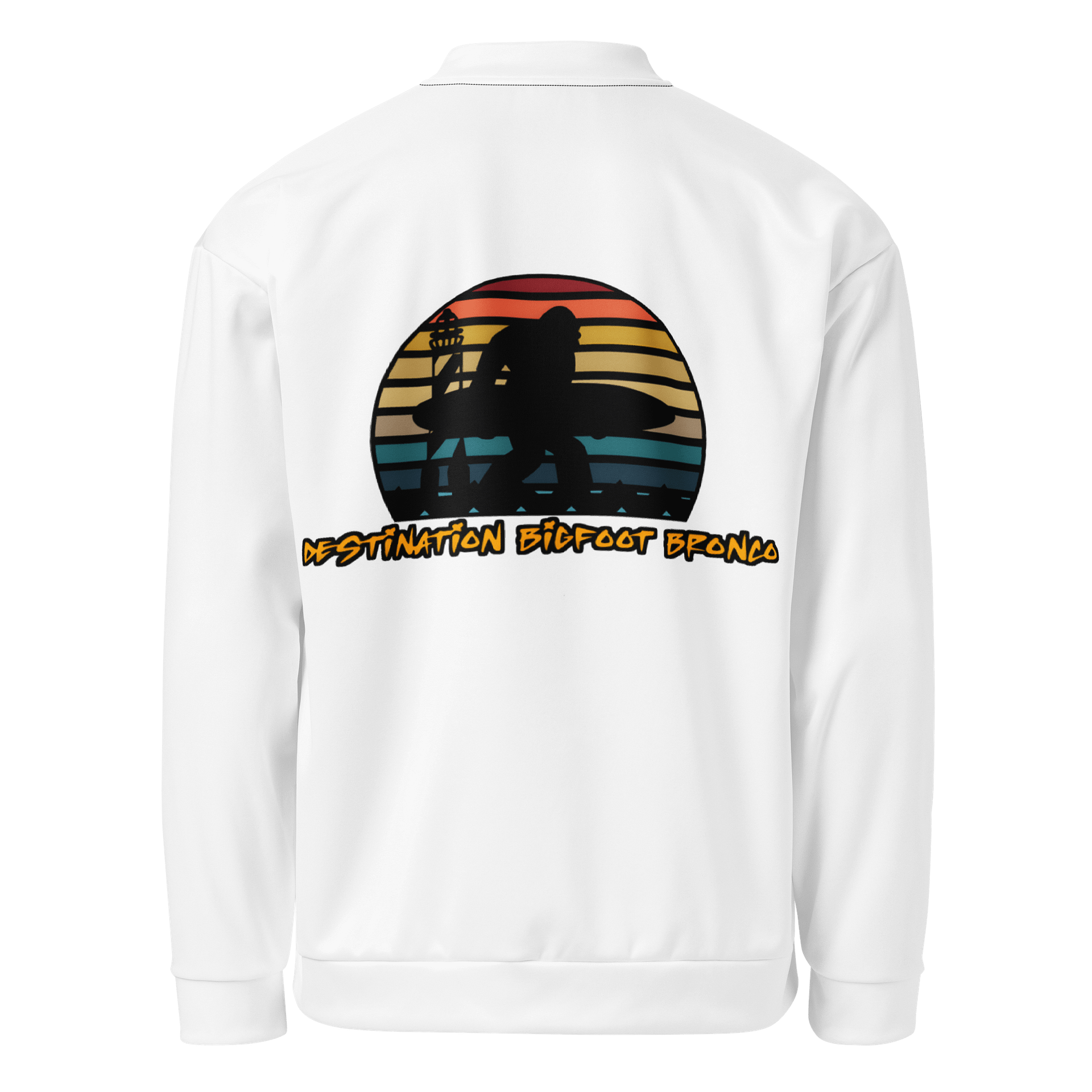 Destination Bigfoot Bronco Classic Logo Bomber Jacket (White) product image (2)