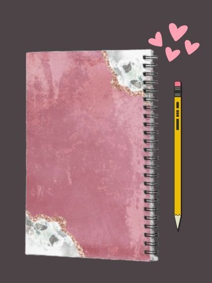 Elegant Pink Notebook with white and gold borders product image (2)