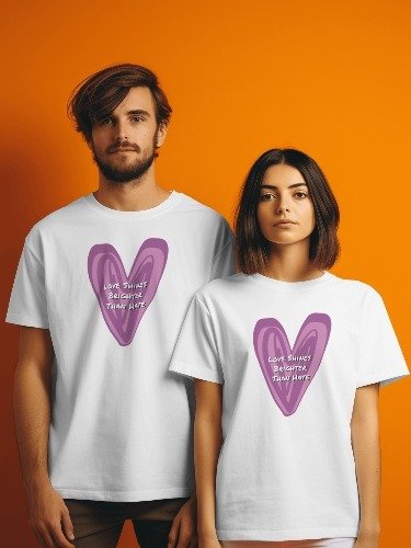 Love Shines Brighter Than Hate Unisex Tee product image (4)