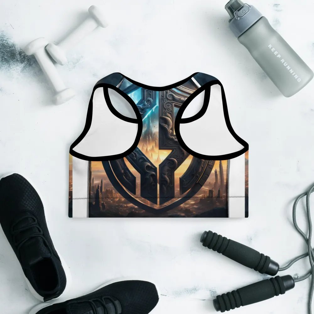Mystic Cityscape Emblem Padded Sports Bra product image (12)