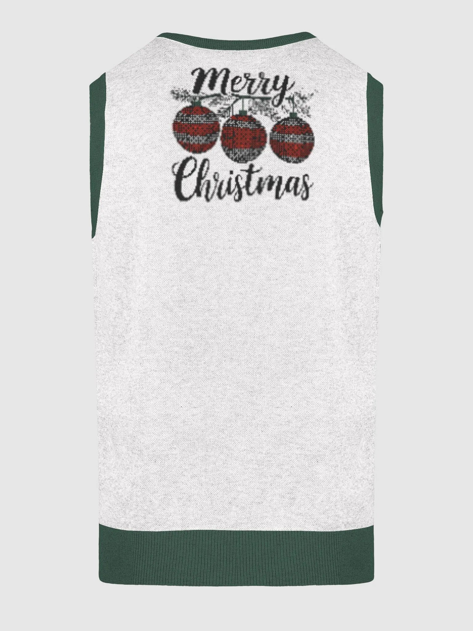 Simple Yet Expressive Merry Christmas Knitted V-Neck Vest product image (18)