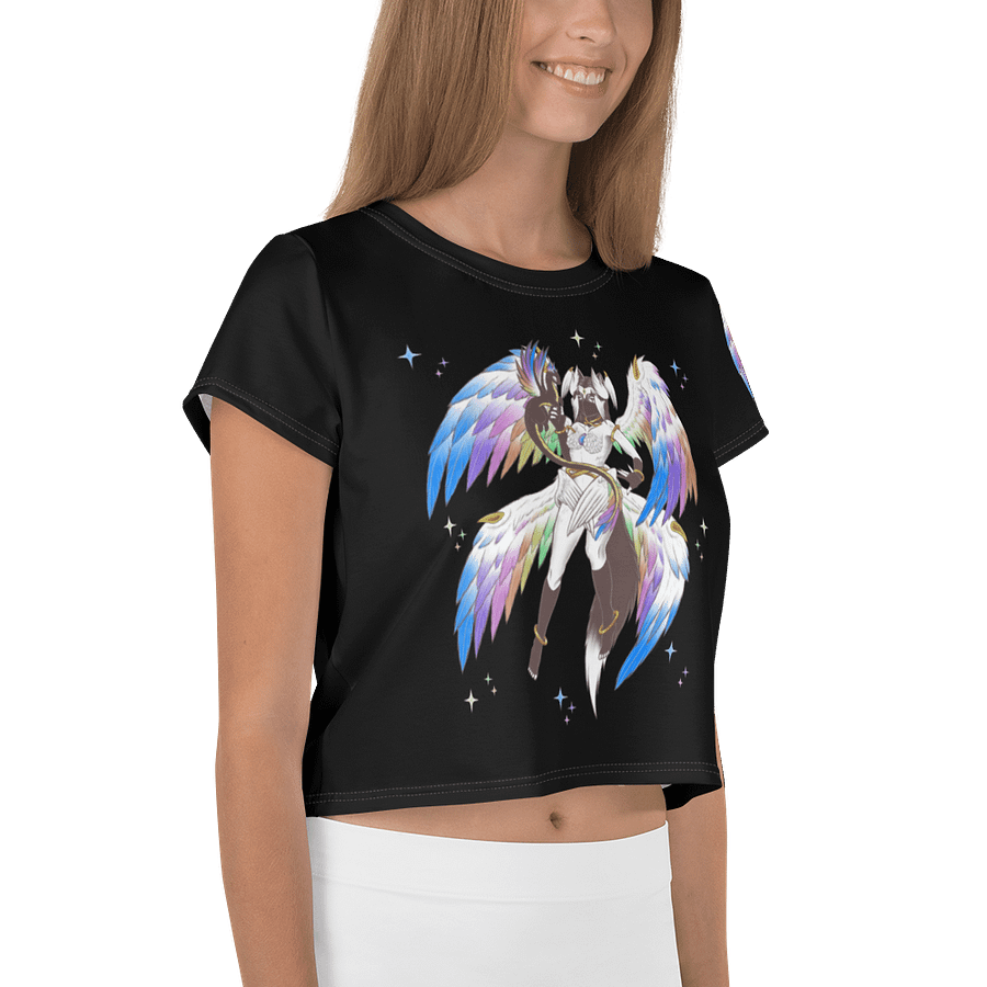 Rainbow Pride Angel Cropped T-Shirt product image (4)
