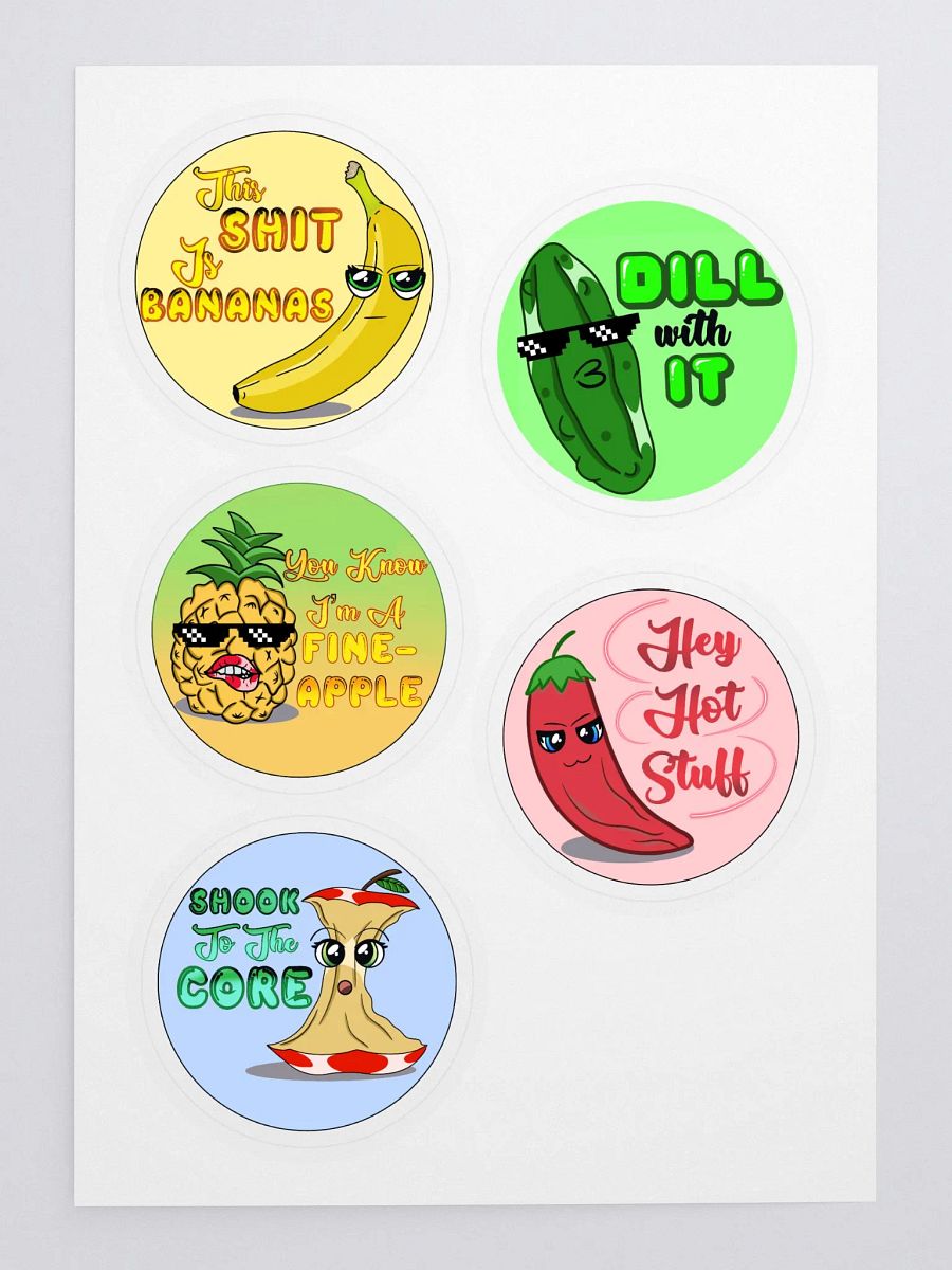Punny Fruit and Veggie Sticker Sheet product image (3)