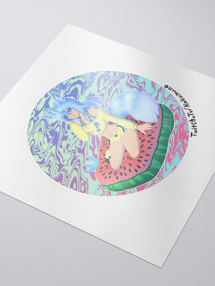 Kokumune Fox Goddess of Water (melon) Sticker product image (3)