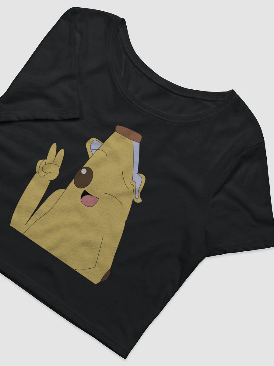 Peace Out Yellow Cartoon Crop Tee product image (3)