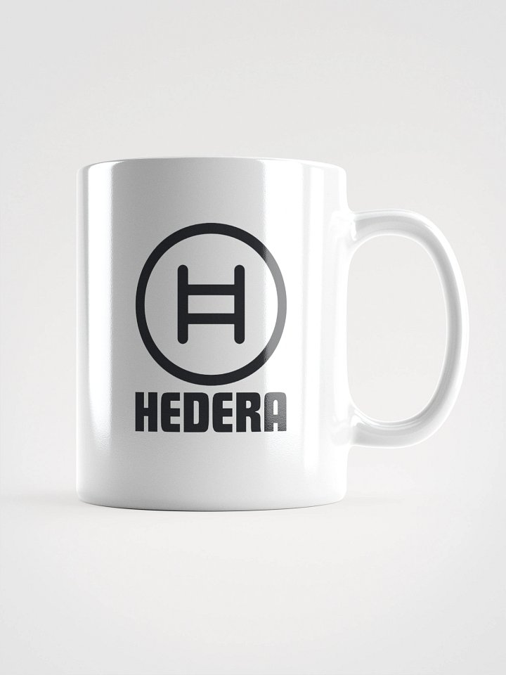 HEDERA Logo White Glossy Mug product image (2)