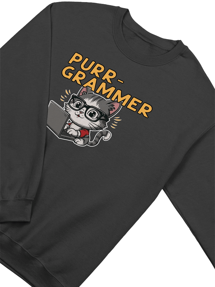 Purr-grammer Cat Crewneck Sweatshirt product image (2)