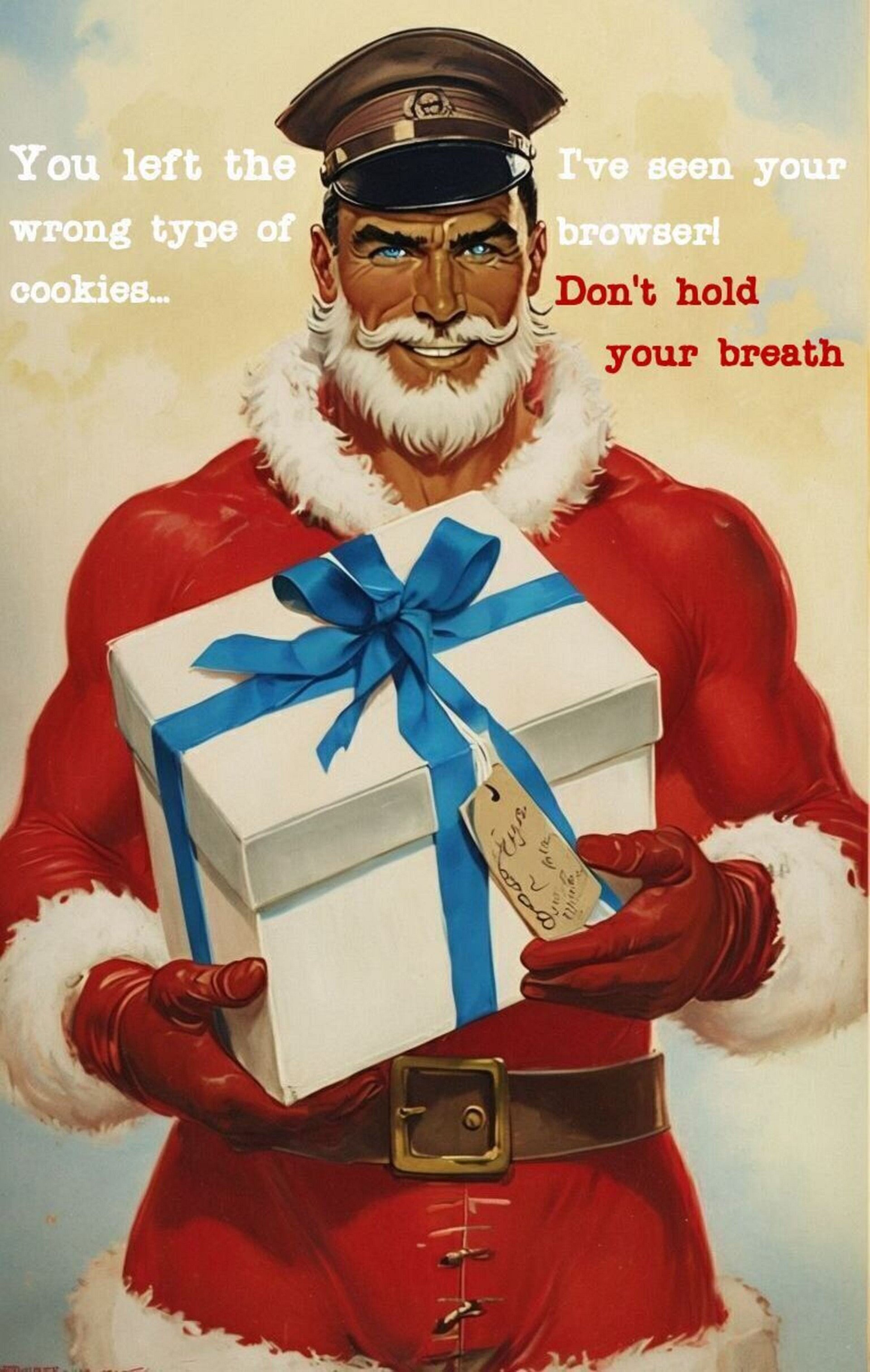 Camp Christmas Gay Leather Collection Wrong Cookies Leather Daddy Christmas Pride Graphic Design Funny Christmas Card product image (4)