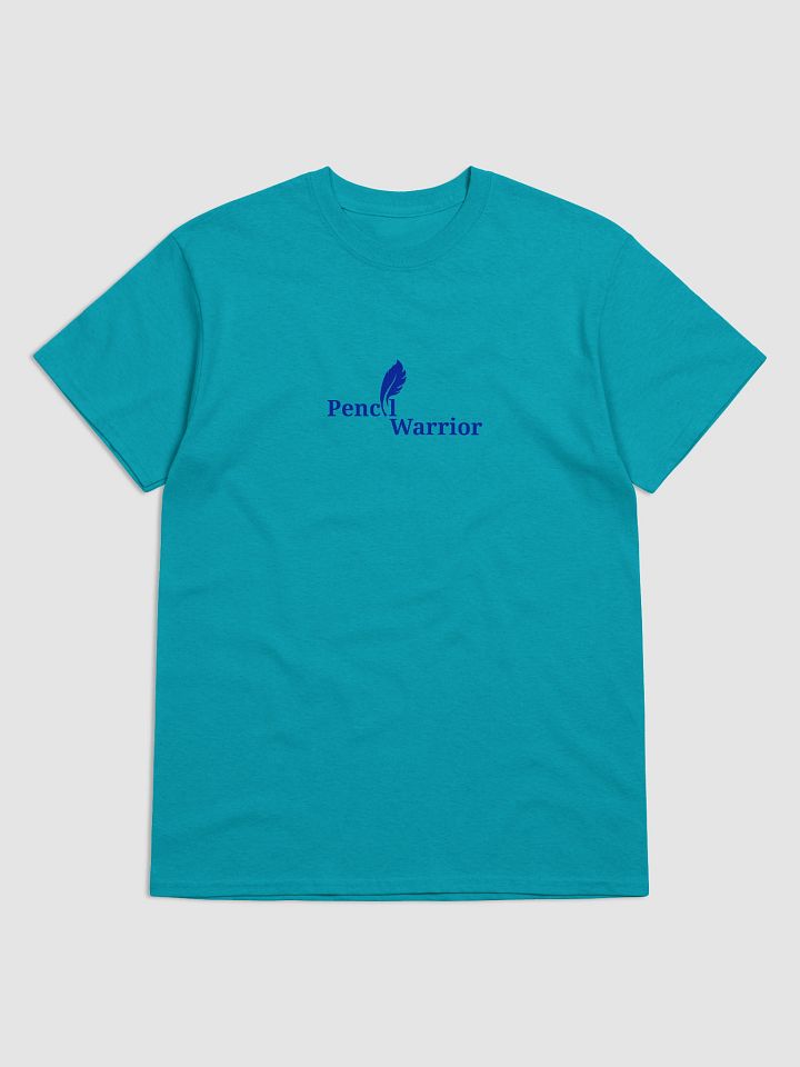 Pencil Warrior Logo Blue Feather T-Shirt product image (1)