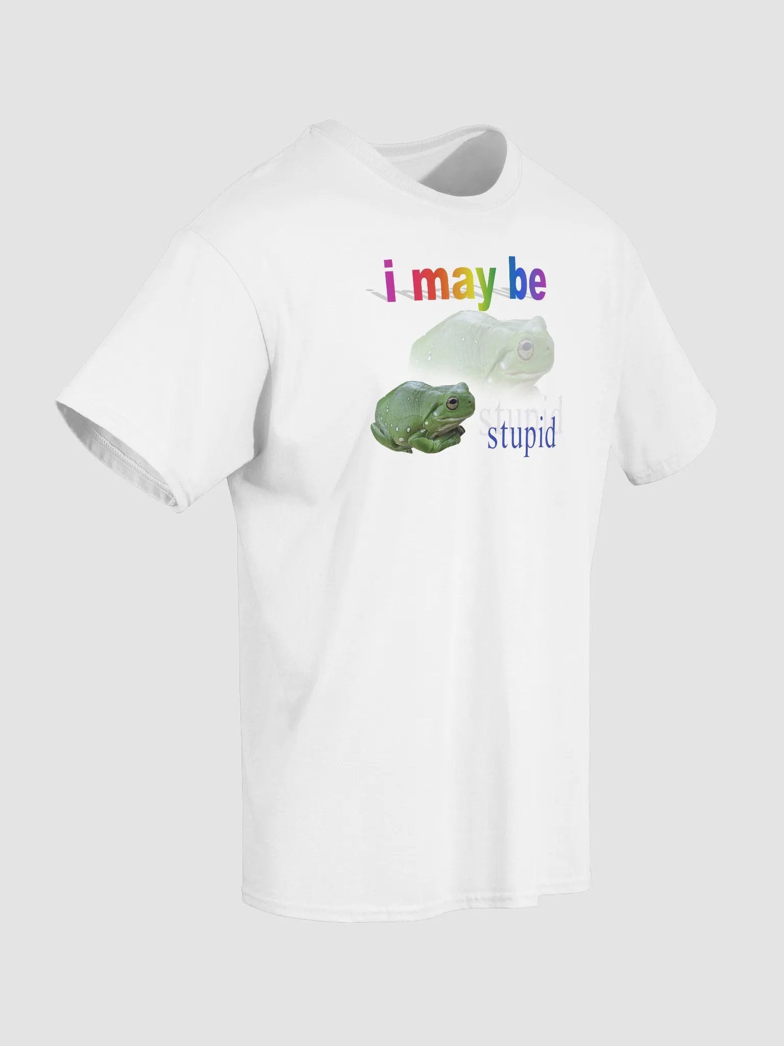 I may be stupid frog T-shirt product image (48)