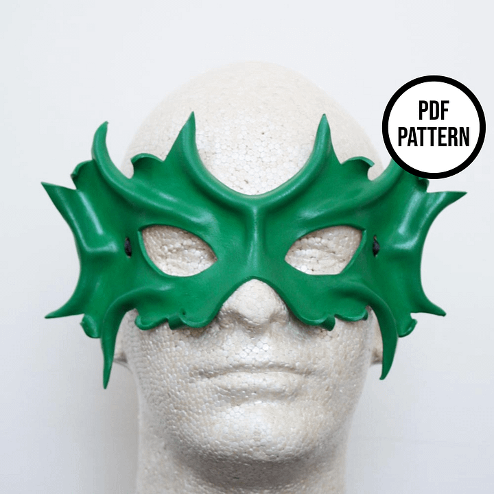 Leather Mask Pattern - PDF Pattern for Leatherwork product image (2)