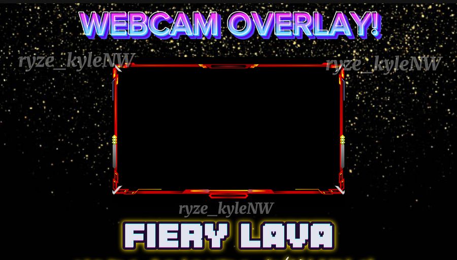 Webcam Overlay FIERY LAVA product image (1)