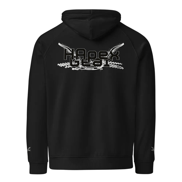Unisex Eco Raglan Hoodie - Black HApex Gear Black Logo product image (1)