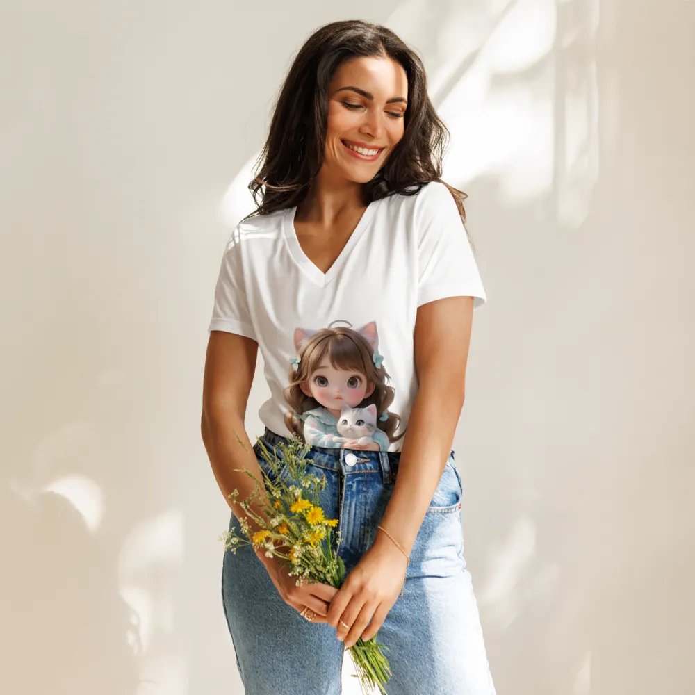 Bella+Canvas Women's Relaxed V-Neck T-Shirt product image (11)