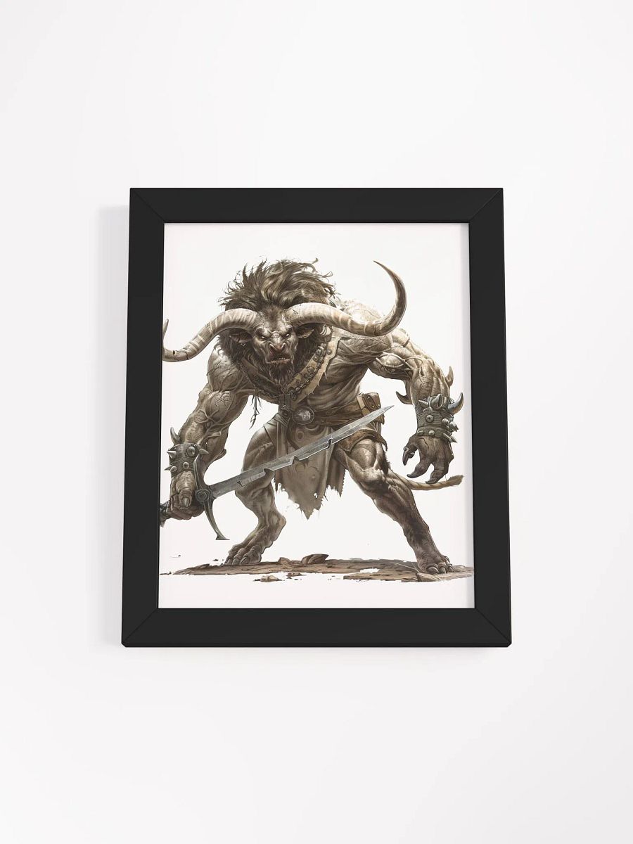 The Minotaur - The Legendary Greek Mythical Creature Framed High-Quality Matte Poster product image (3)