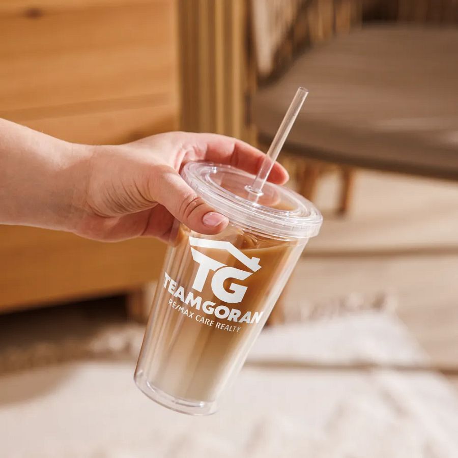 Team Goran Double Wall Clear Plastic Tumbler (16 oz) product image (9)