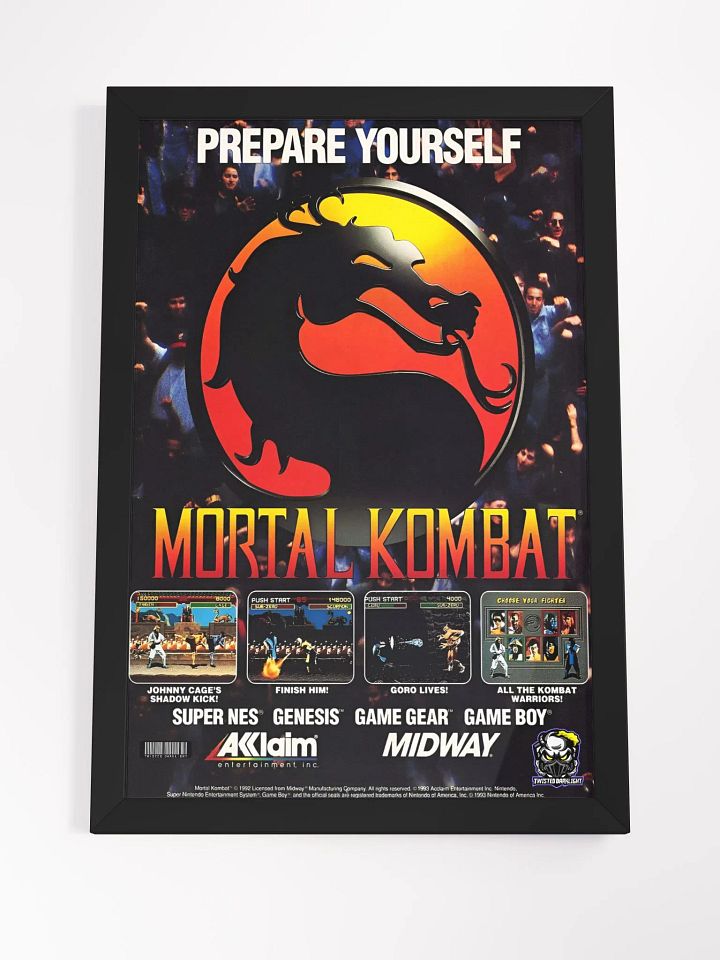 Retro Poster - Mortal Kombat Prepare Yourself advertisement Poster 1992 - Size 12" x 18" product image (2)