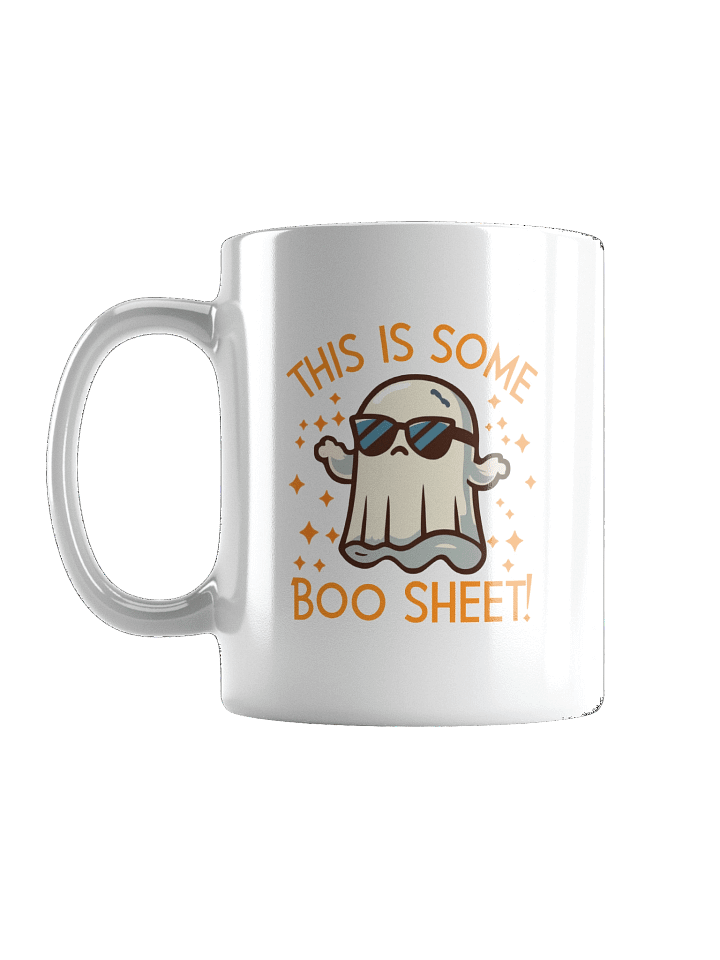 Boo Sheet Funny Halloween Mug (White) product image (2)