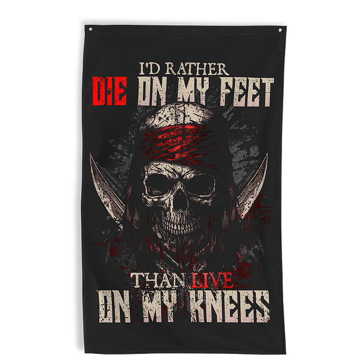 Die on my Feet: Pirate Edition Wall Flag product image (1)