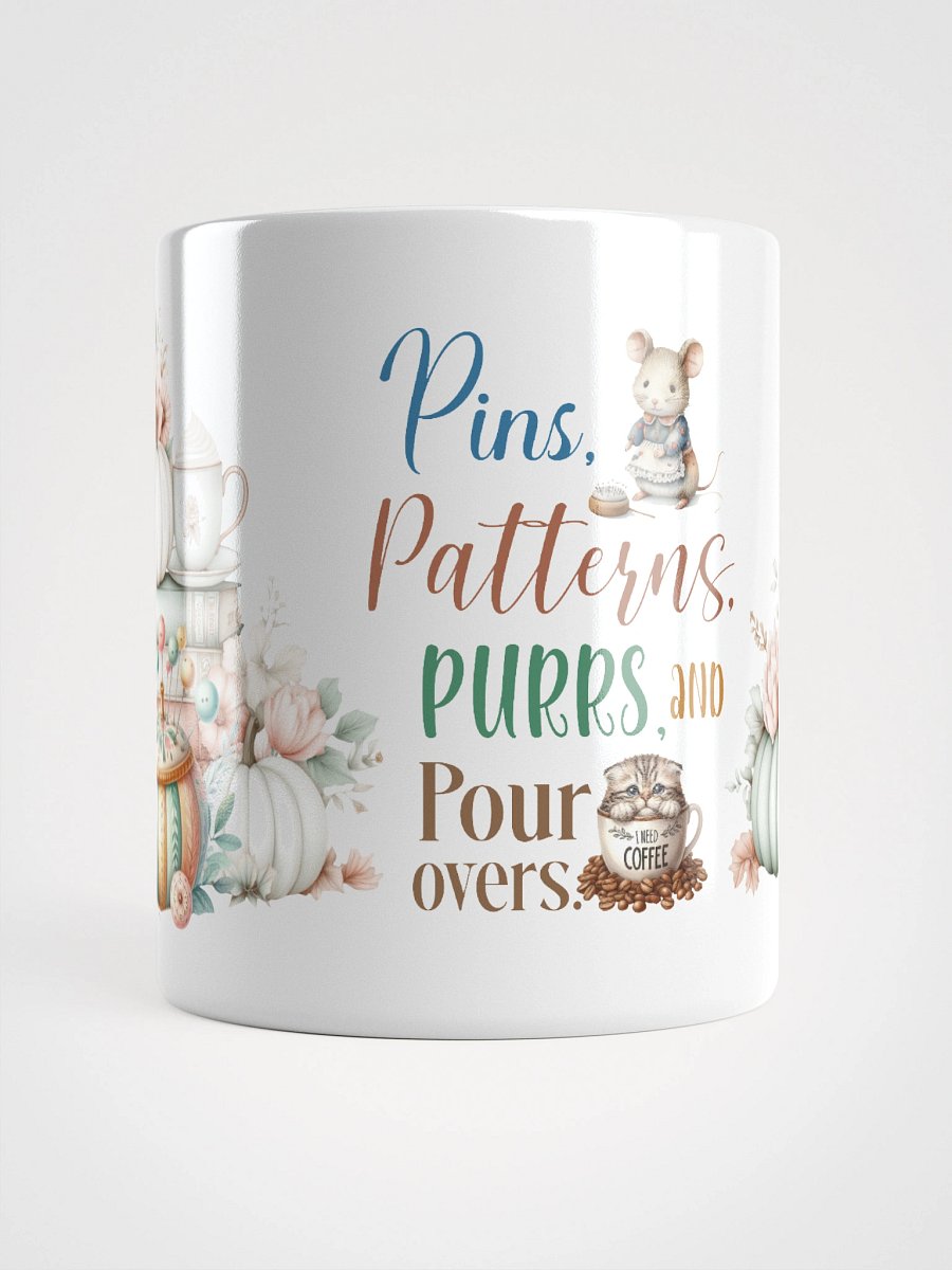 Autumnal Delights Pins Patterns Purrs Coffee Mug product image (2)