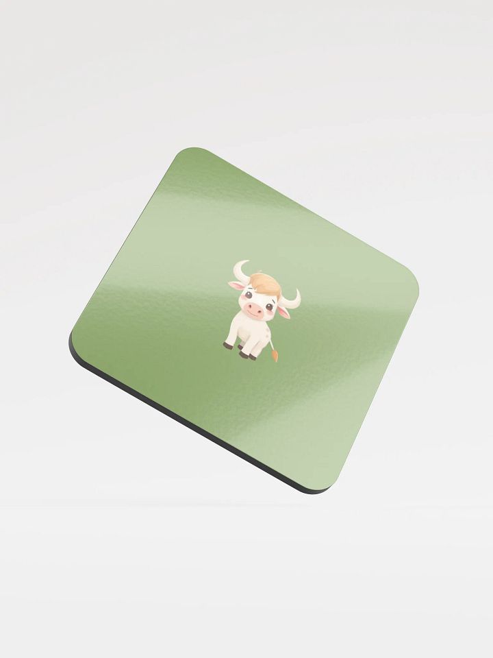 Charming Bull Glossed Cork Coaster product image (1)