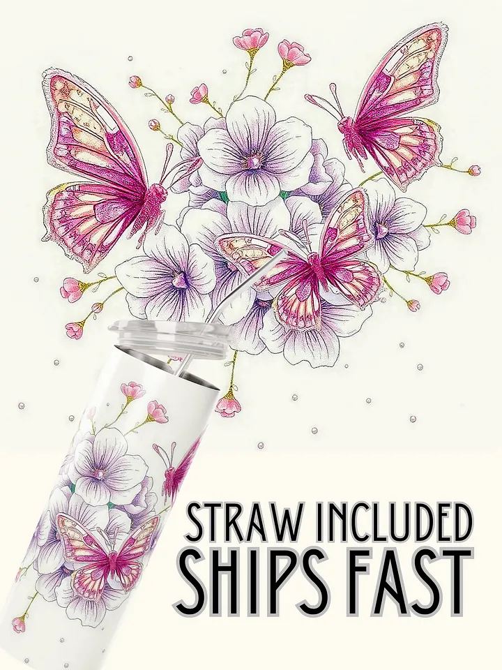 Magenta Butterfly Dreams Tumbler product image (1)