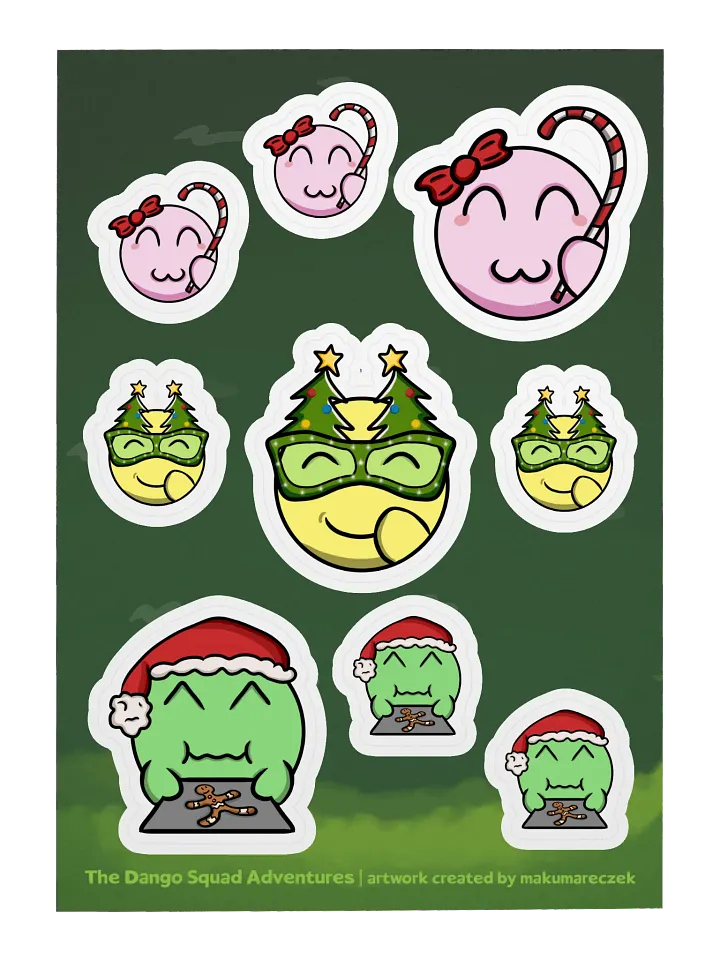 Dango Xmas Set - Kiss Cut Sticker Sheet product image (1)