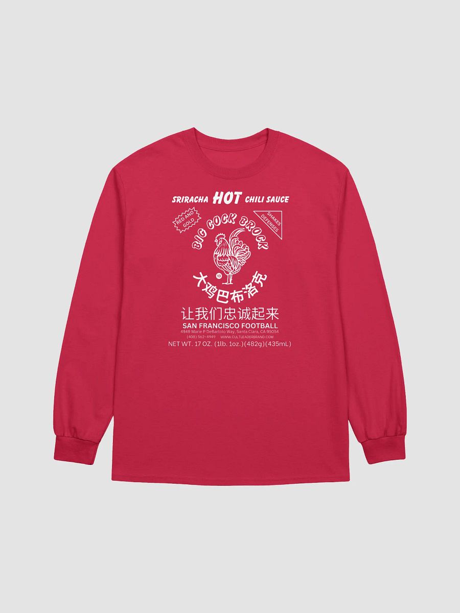 San Francisco Football Sriracha Chili Sauce Label Emblem Long Sleeve Tee product image (1)